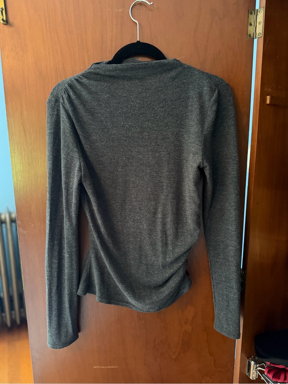Rails Long Sleeve Heathered Charcoal Top